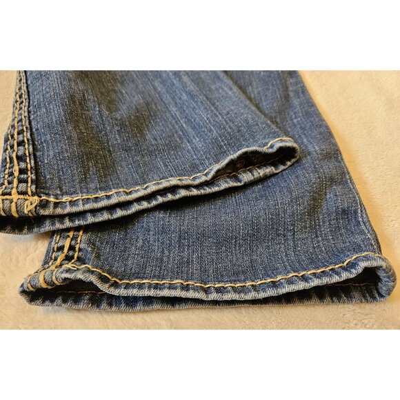 True Religion Jeans Women 29 Straight Leg Low Rise Denim Thick Stitch 29Wx33L - Picture 11 of 14